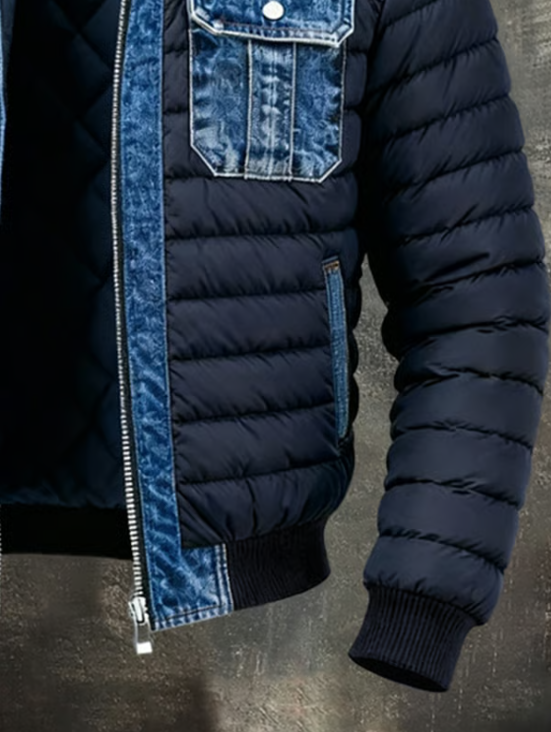 PATRYK | QUILTED JACKET WITH ELEGANT DENIM DETAILS