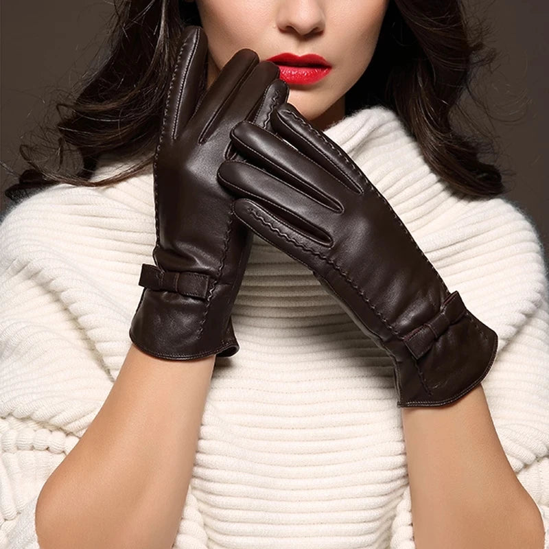 Premium Real Leather Winter Gloves