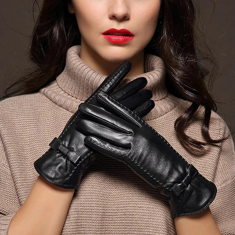 Premium Real Leather Winter Gloves