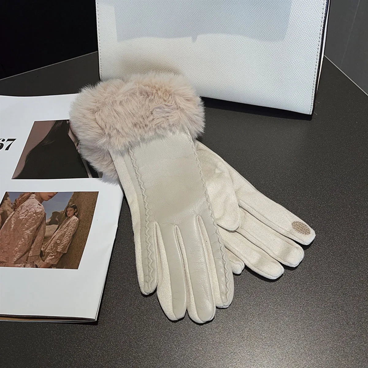 Luxe Faux Fur Warm Winter Gloves