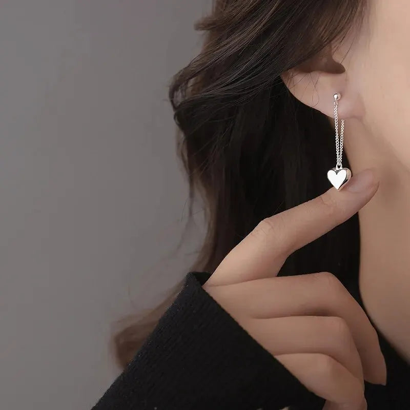 Antique Geometric Heart-Shaped Earrings