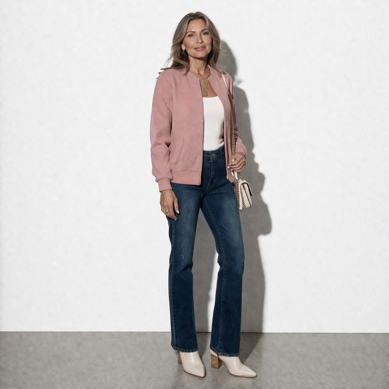 Lunea Mode® | The Colette - Effortless Zip-Up Knit Bomber Cardigan