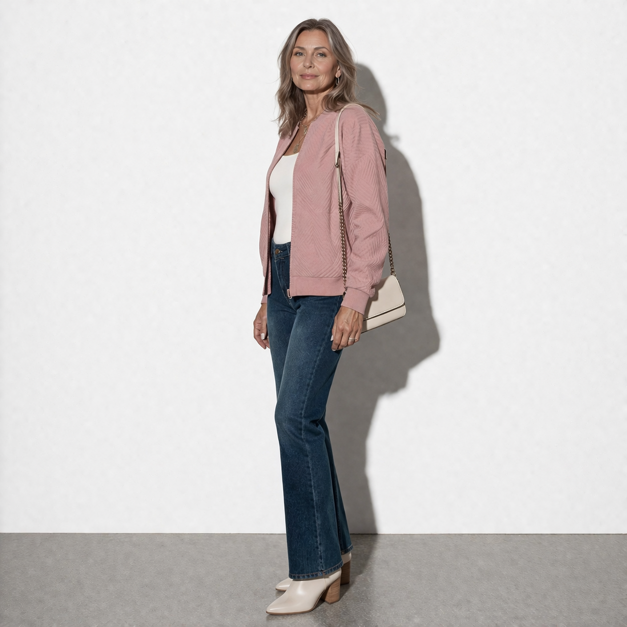 Lunea Mode® | The Colette - Effortless Zip-Up Knit Bomber Cardigan