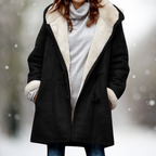 Amelia - Premium Suede Fleece Hooded Jacket