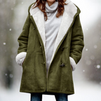 Amelia - Premium Suede Fleece Hooded Jacket