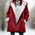 Amelia - Premium Suede Fleece Hooded Jacket