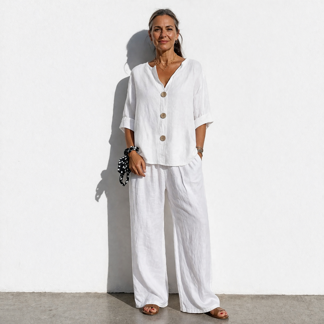 Lunea Mode® | The Margot - Relaxed Pure Cotton Button Blouse