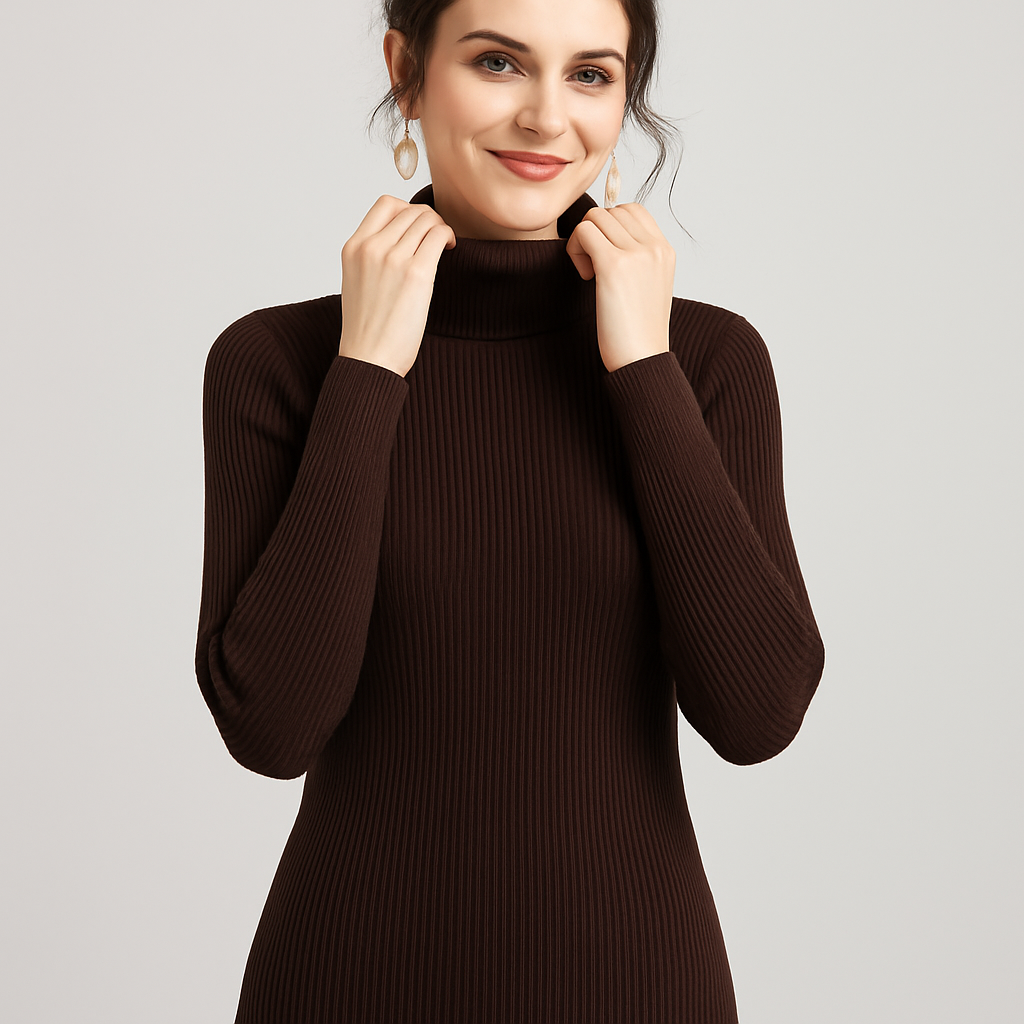 Debra - Ribbed Turtleneck Sweater