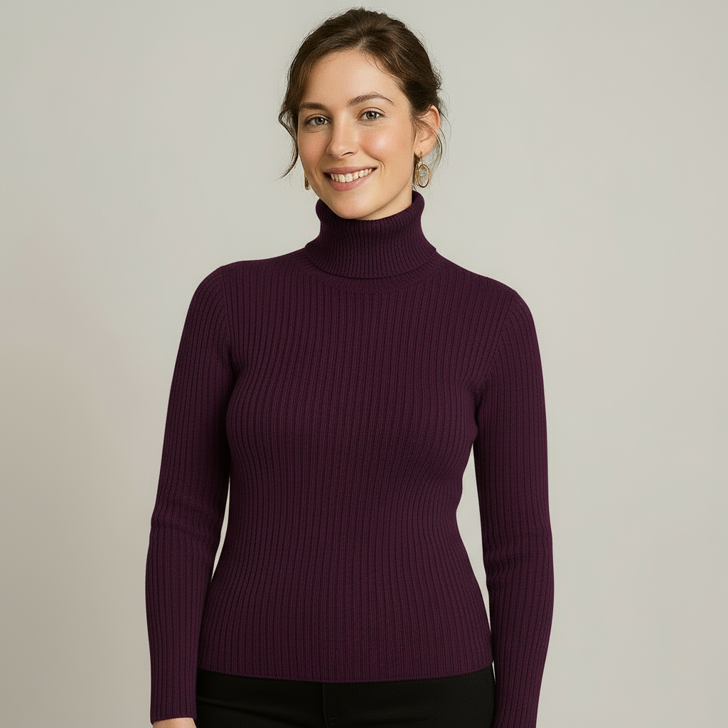 Debra - Ribbed Turtleneck Sweater