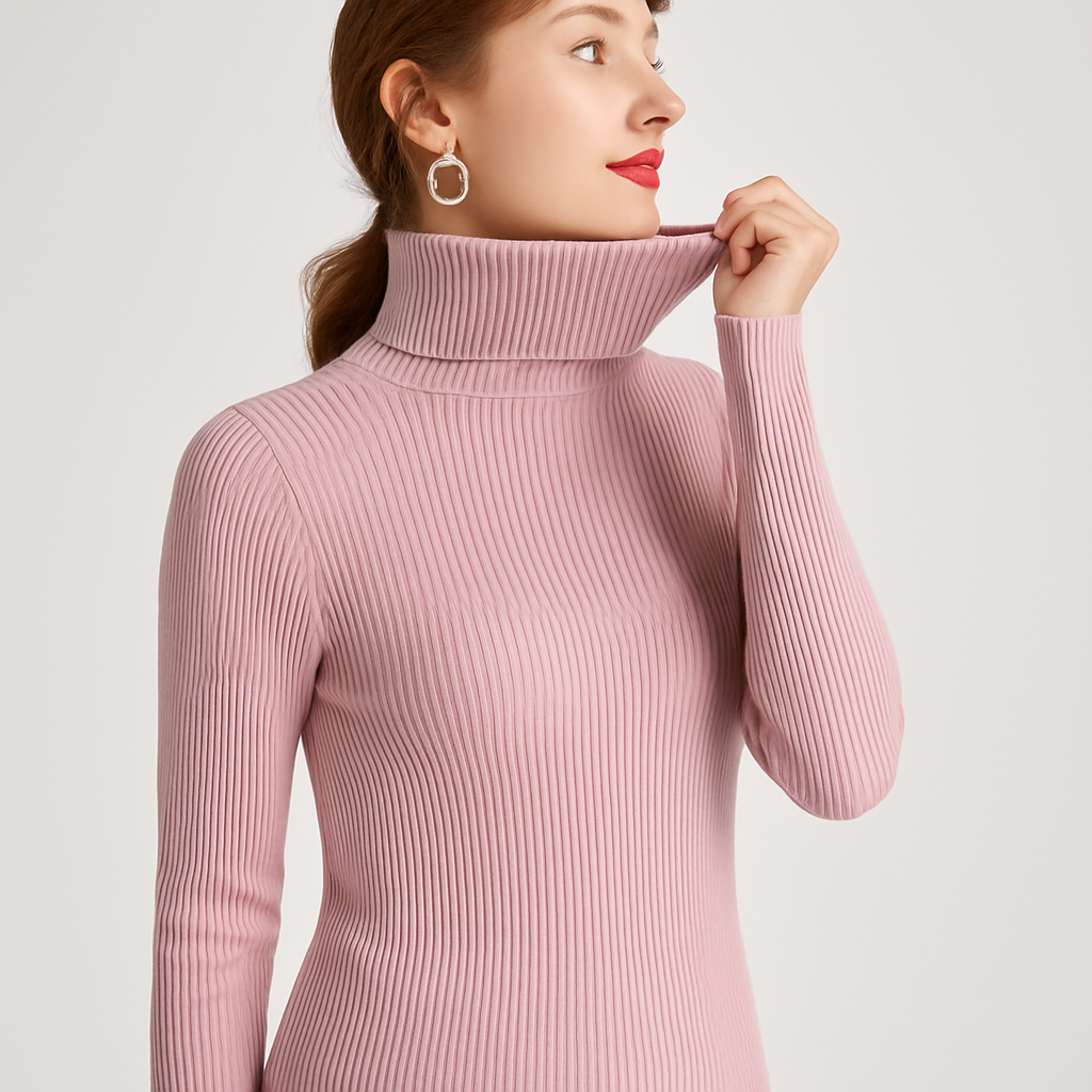 Debra - Ribbed Turtleneck Sweater