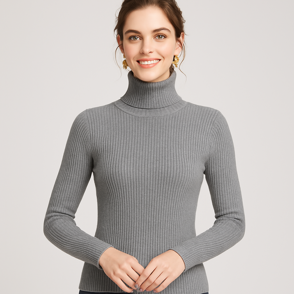 Debra - Ribbed Turtleneck Sweater
