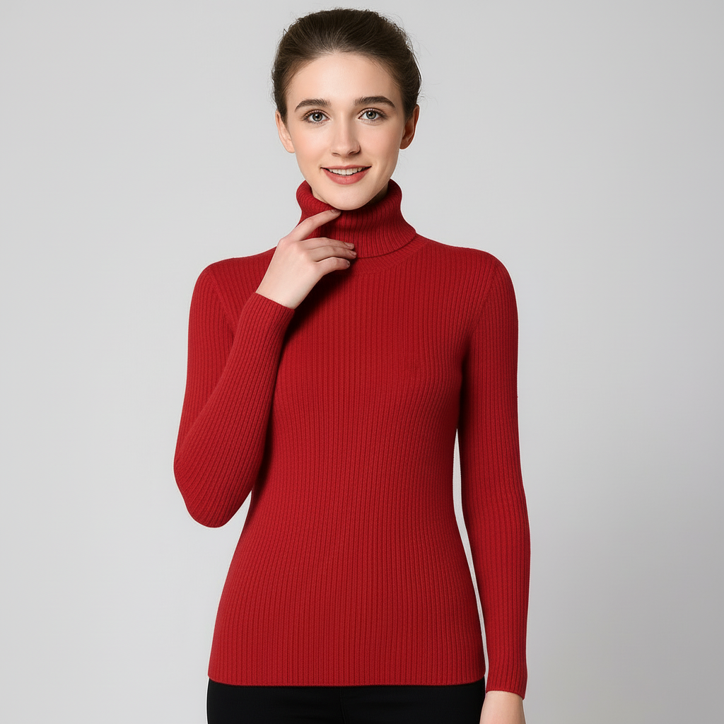 Debra - Ribbed Turtleneck Sweater