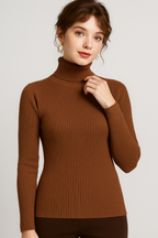 Debra - Ribbed Turtleneck Sweater