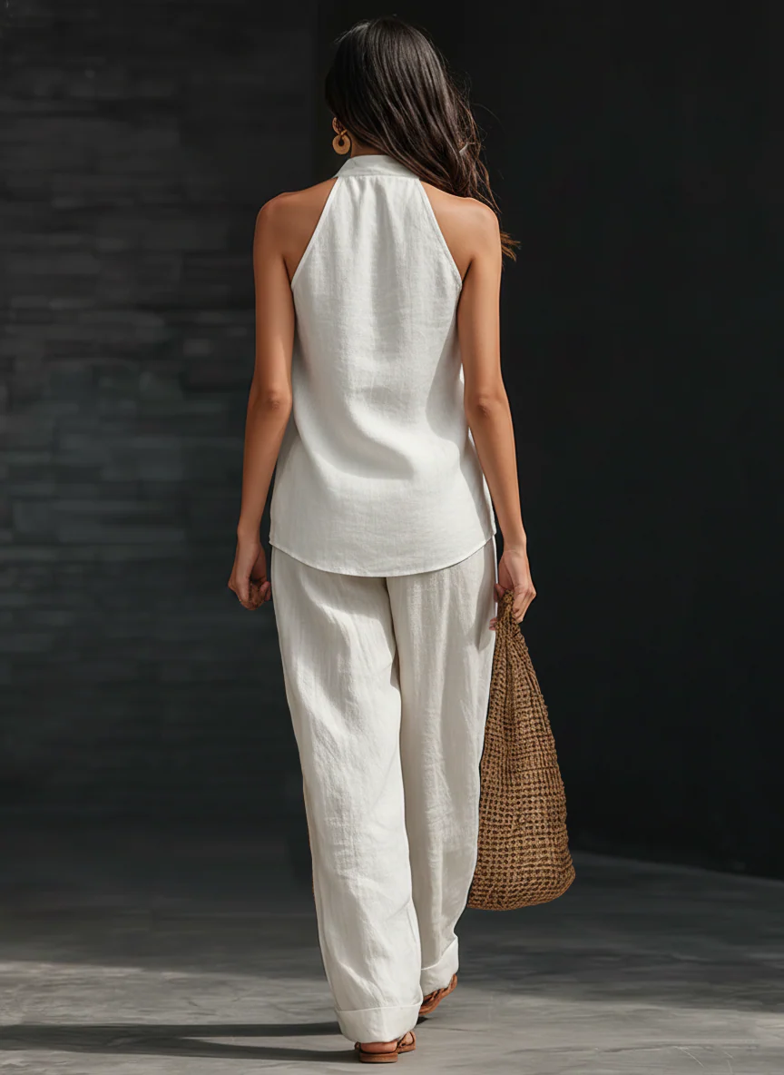 Zoë™ – Sleeveless Top & Wide-Leg Trousers Set