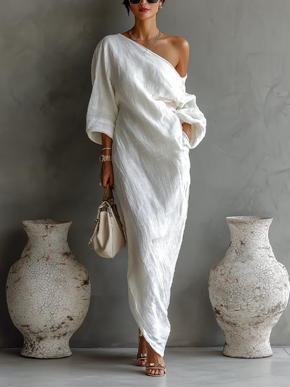 Elise™ | Elegant Asymmetric Maxi Dress