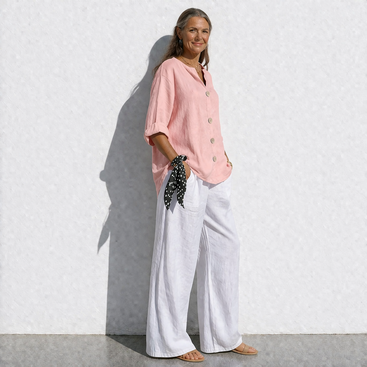 Lunea Mode® | The Margot - Relaxed Pure Cotton Button Blouse