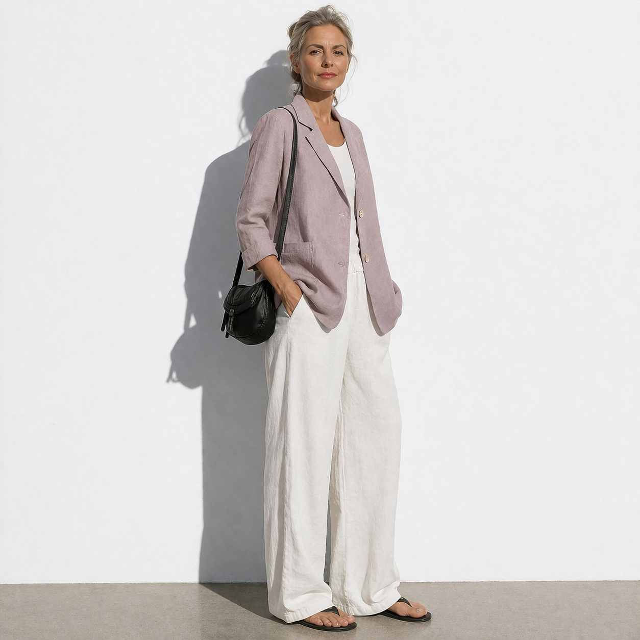 Lunea Mode® | The Charlotte - Relaxed Pure Cotton Linen Blazer