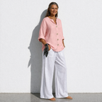 Lunea Mode® | The Margot - Relaxed Pure Cotton Button Blouse