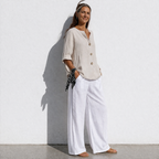 Lunea Mode® | The Margot - Relaxed Pure Cotton Button Blouse