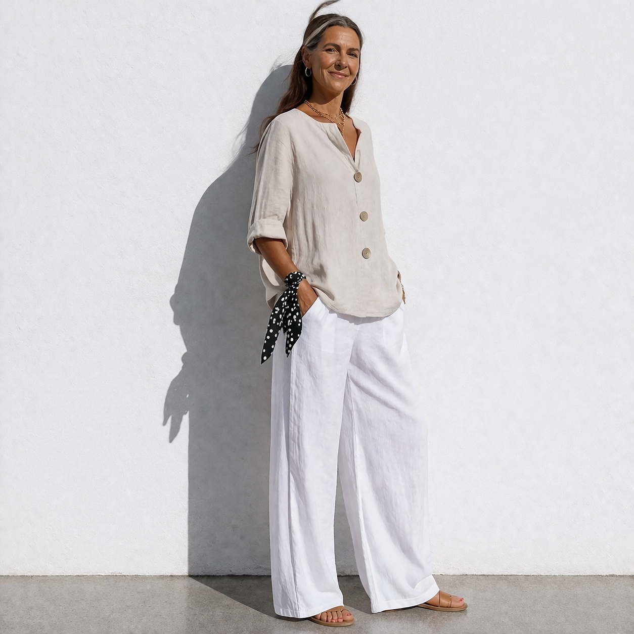 Lunea Mode® | The Margot - Relaxed Pure Cotton Button Blouse