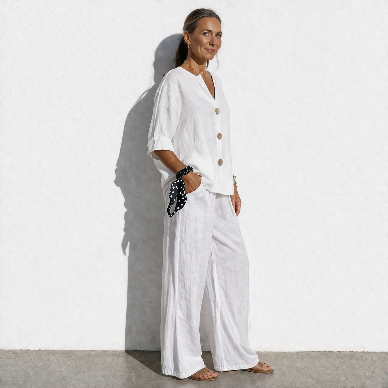 Lunea Mode® | The Margot - Relaxed Pure Cotton Button Blouse