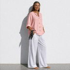 Lunea Mode® | The Margot - Relaxed Pure Cotton Button Blouse