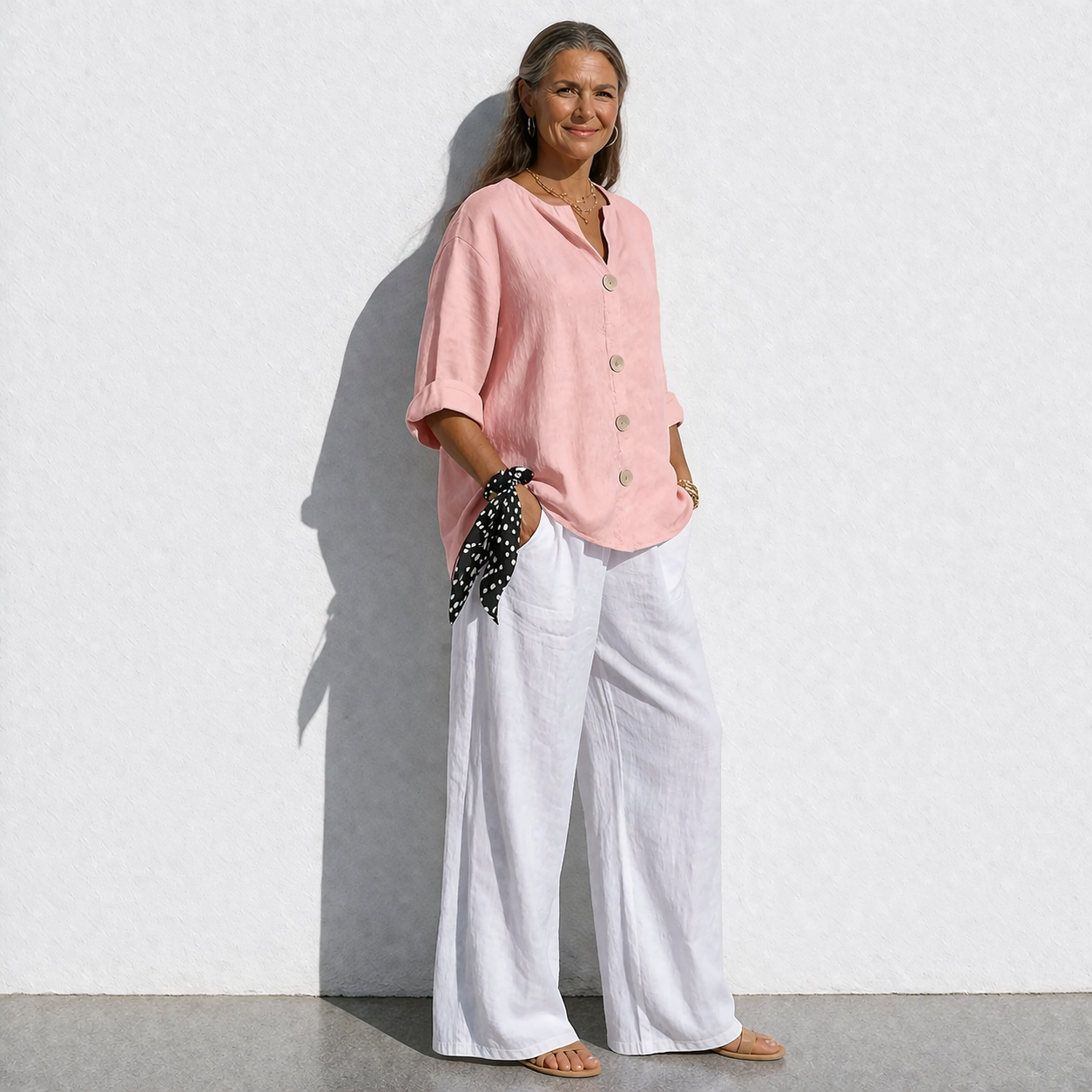 Lunea Mode® | The Margot - Relaxed Pure Cotton Button Blouse