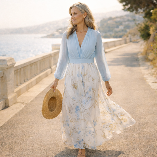 Lunea Mode®  | Zara Elegant Floral Maxi Dress