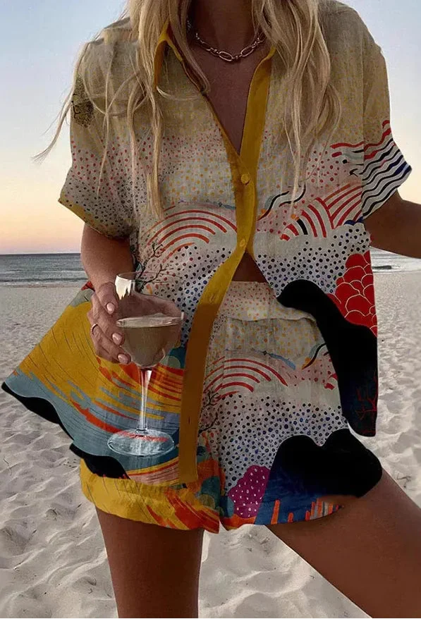 Roza™ | Summer Top and Shorts Set