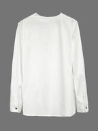 Long Sleeve Asymmetric Buttoned Split-Front Blouses & Shirts Tops