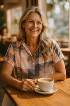 Liora | Casual Square Print Blouse