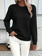 Antonella - Casual Loose-Fit Round Neck Sweater