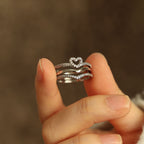 Eliza | Shining Love Wish Bone Stacking Rings