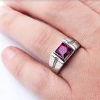 Vivian | vintage square crystal ring