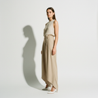 High Waist Loose Ruched Irregular Casual Pants
