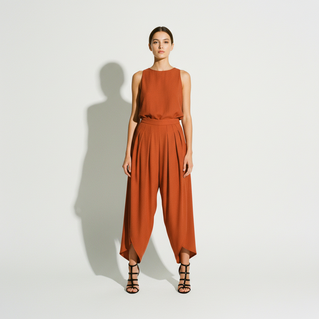 High Waist Loose Ruched Irregular Casual Pants