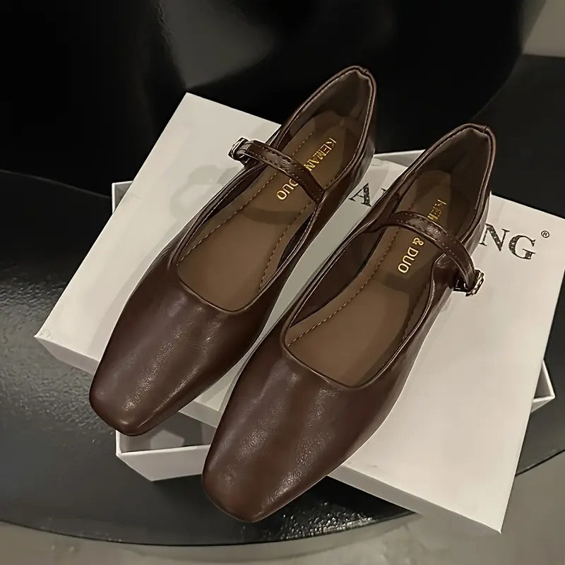 Clarisse French Mary Jane Flats