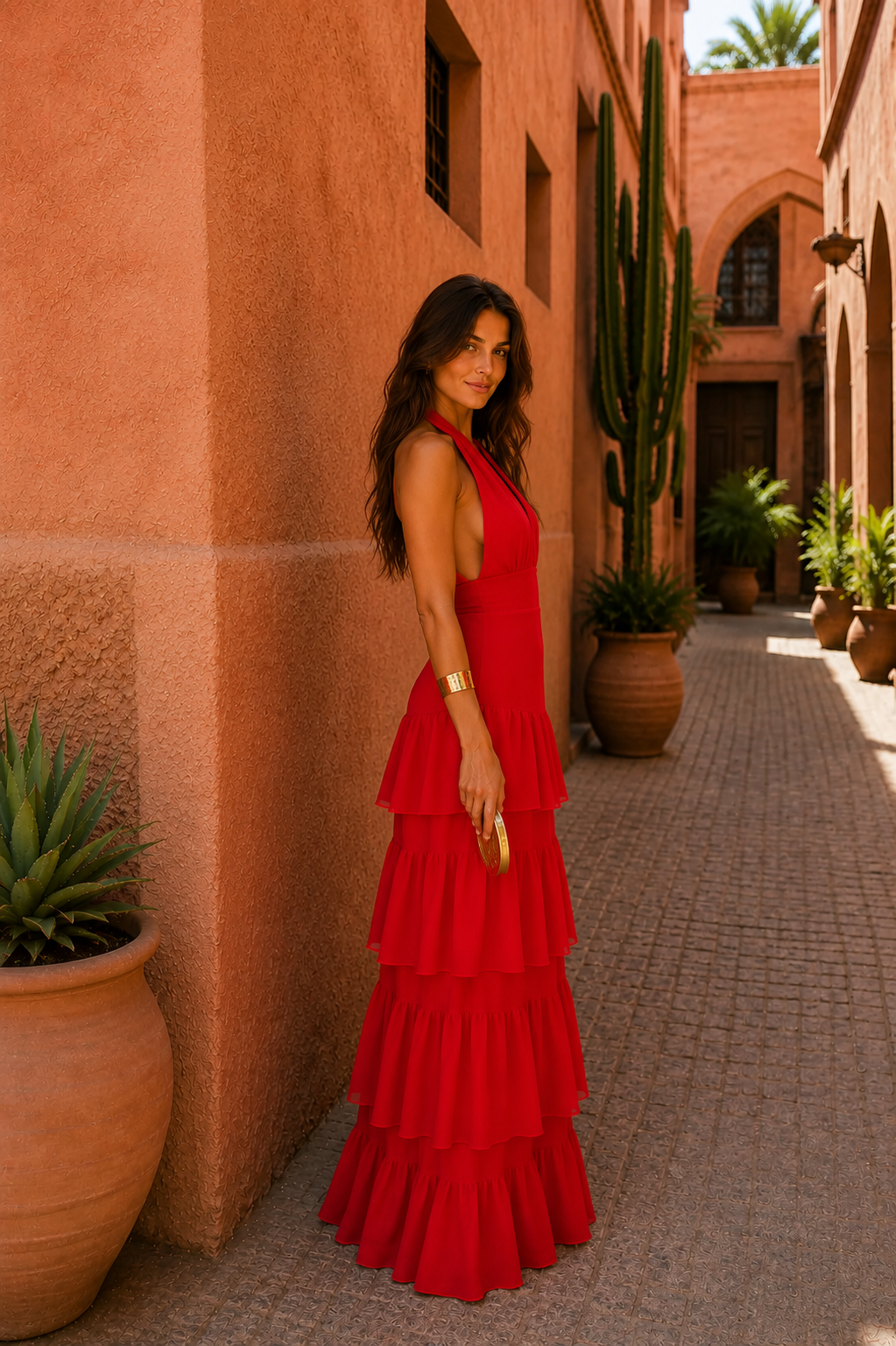 Manila dress in red