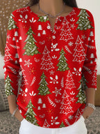 Iris I Christmas Sweater with Buttons