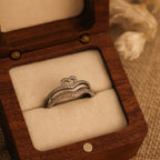 Eliza | Shining Love Wish Bone Stacking Rings