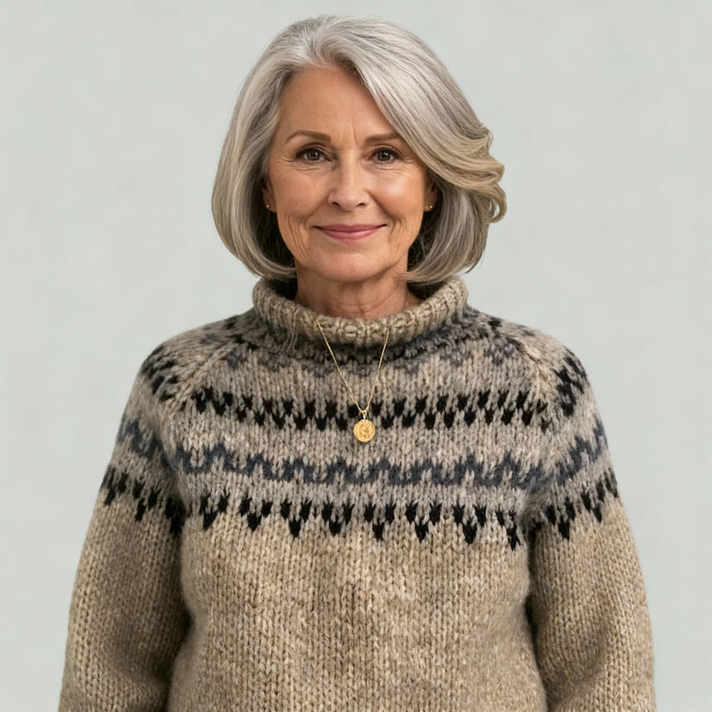 Classic Icelandic Wool Knit Sweater