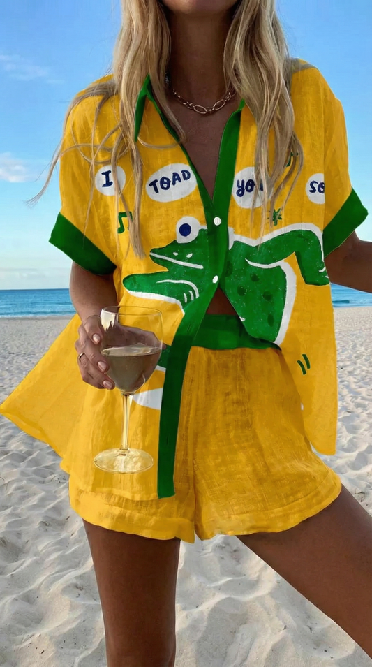 Olimpia™ | Summer Top and Shorts Set