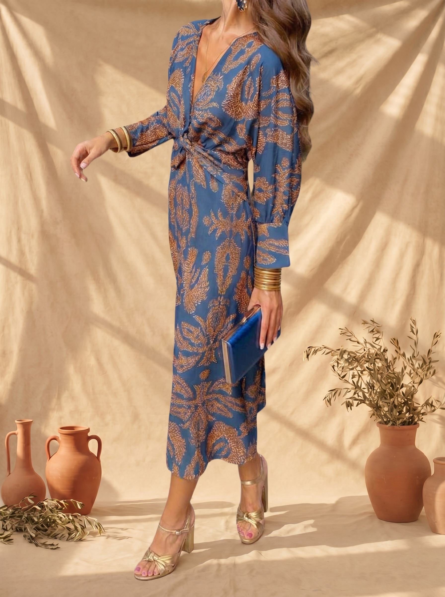 Celeste | Elegant Floral Midi Dress