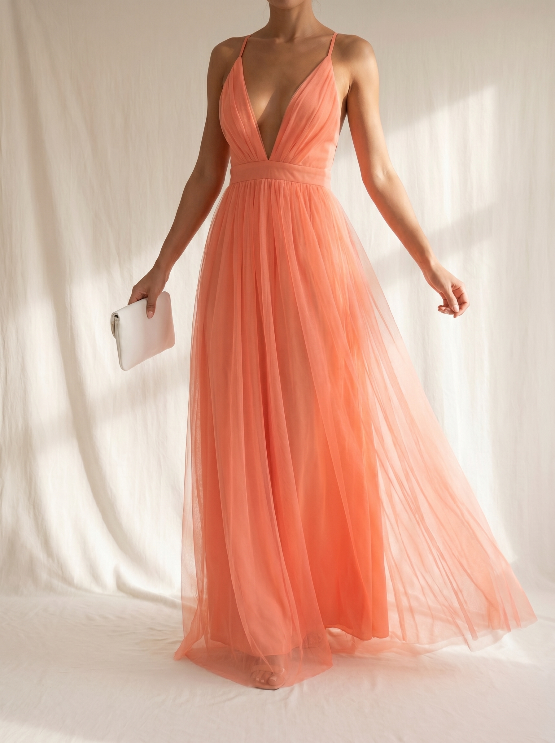 Ginevra | Coral Glow Maxi Dress