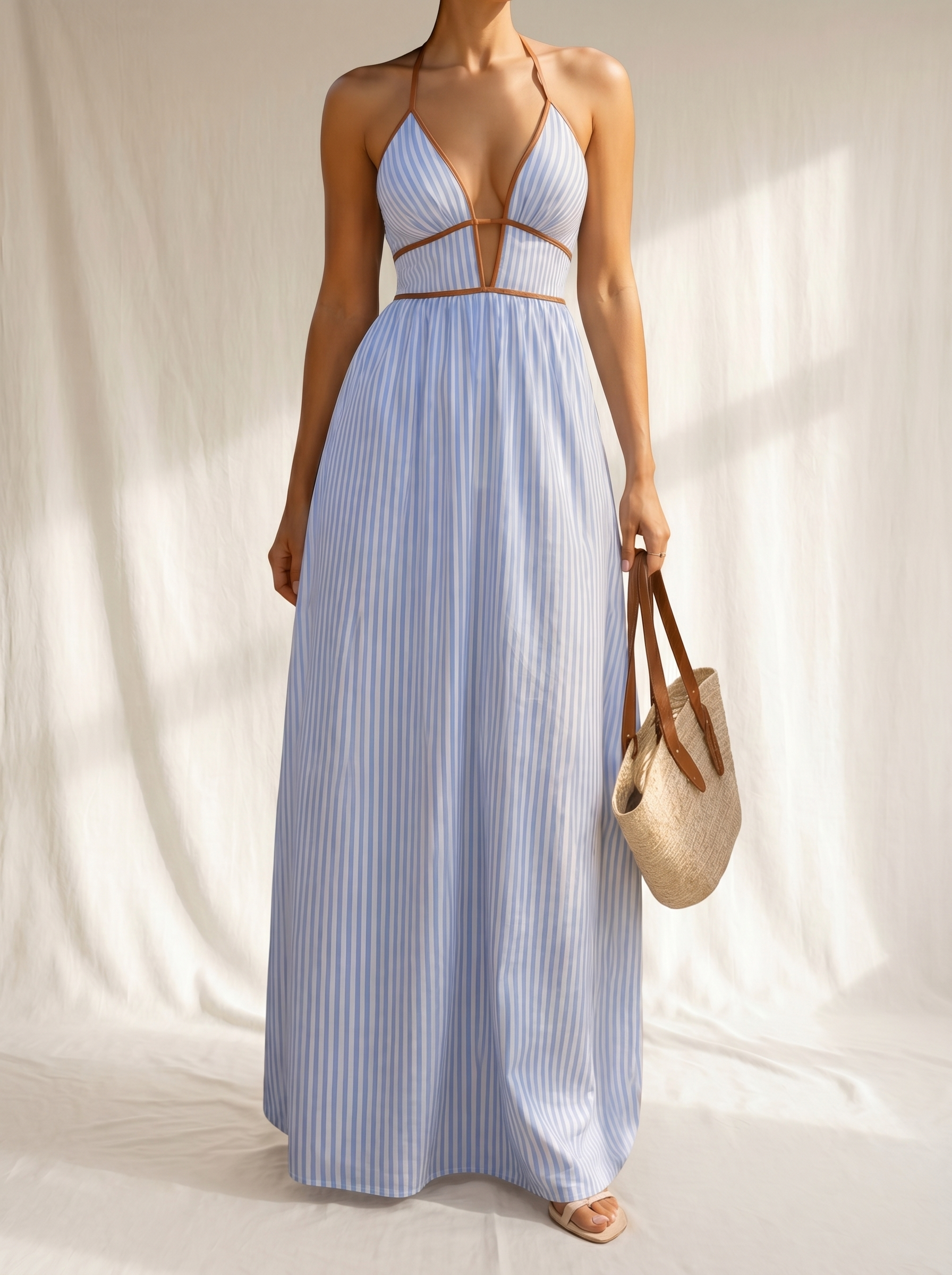 Laurina | Striped Cutout Maxi Dress