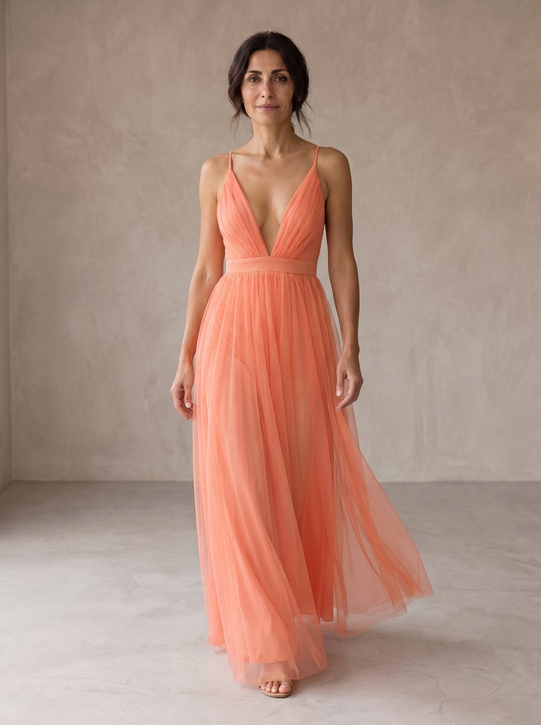 Ginevra | Coral Glow Maxi Dress
