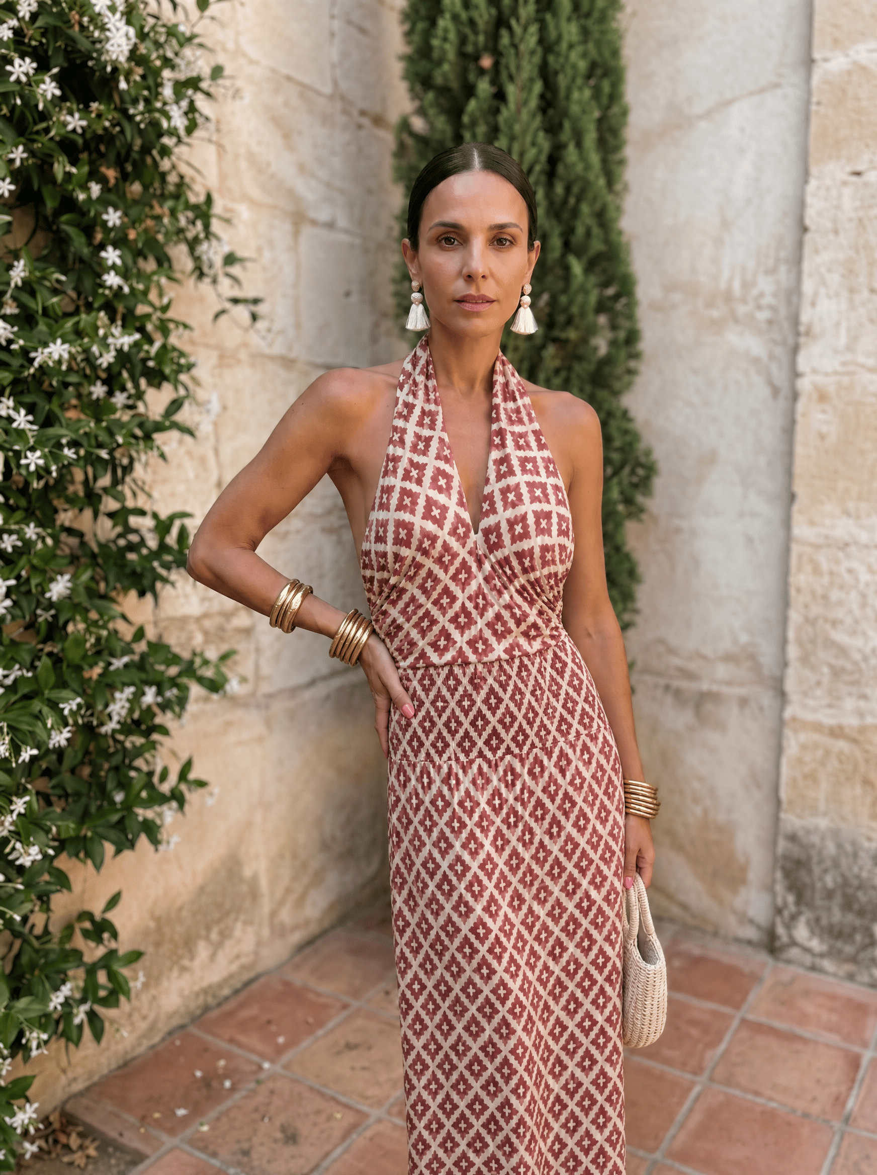 Elegant Dress with Off-Shoulder Design