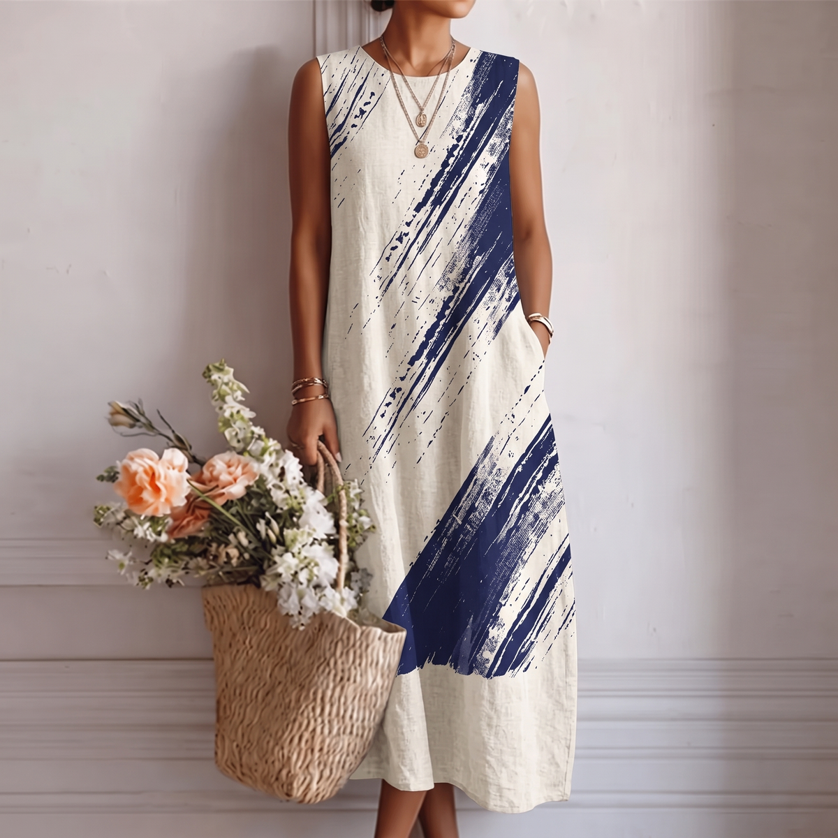 Elena Elegant Everyday Midi Dress