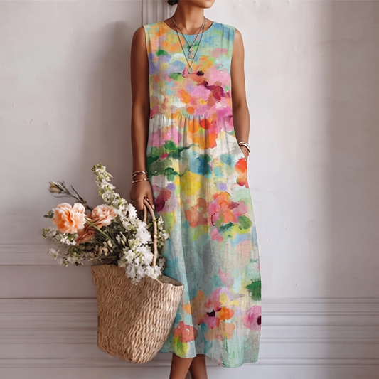 Carla Elegant Multicolour Midi Dress
