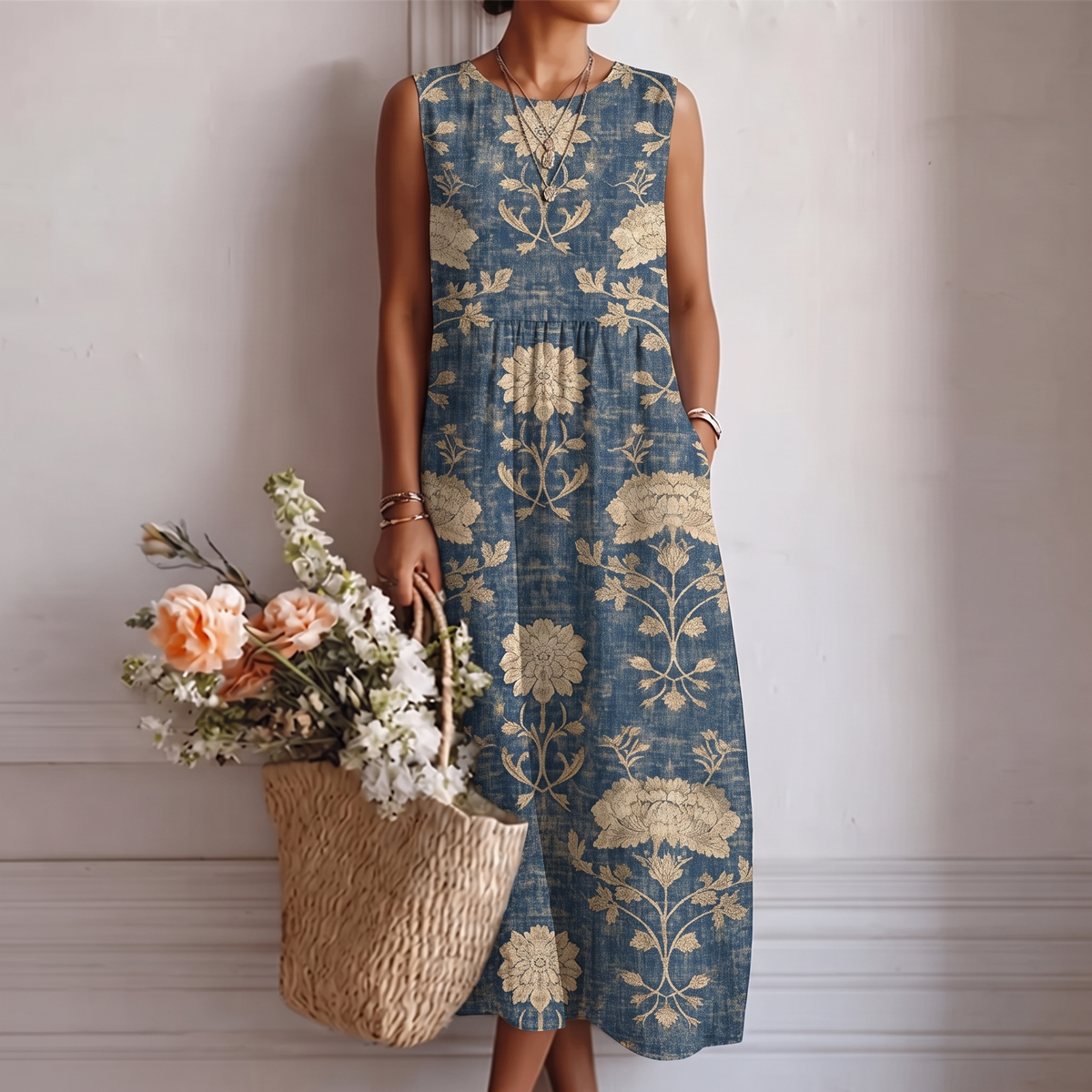 Aurora Classic Floral Midi Dress
